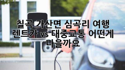 칠곡 가산면 심곡리 여행, 렌트카 vs 대중교통? 어떤게 나을까요?