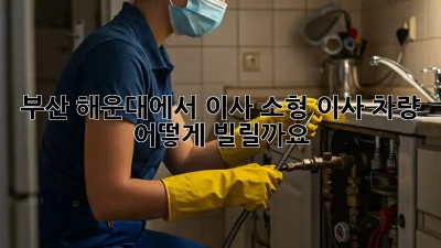 부산 해운대에서 이사? 소형 이사 차량, 어떻게 빌릴까요?